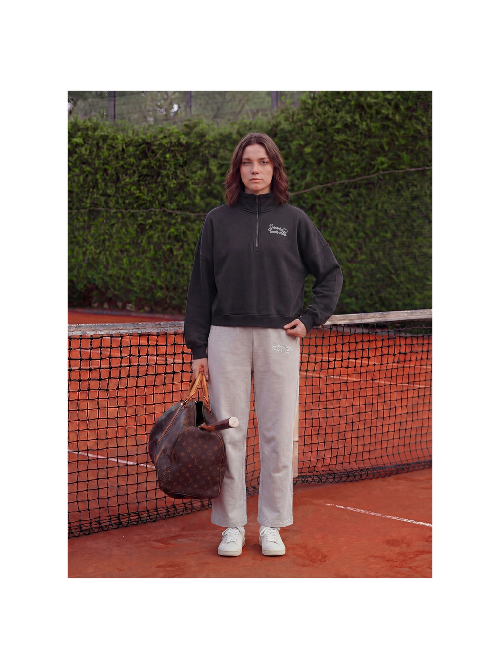 Match Point Pullover - Charcoal Black