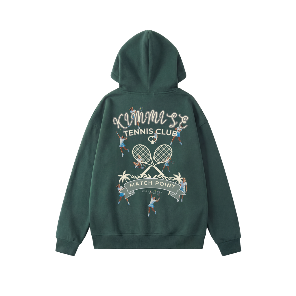 Oversize Match Point Hoodie - Deep Green