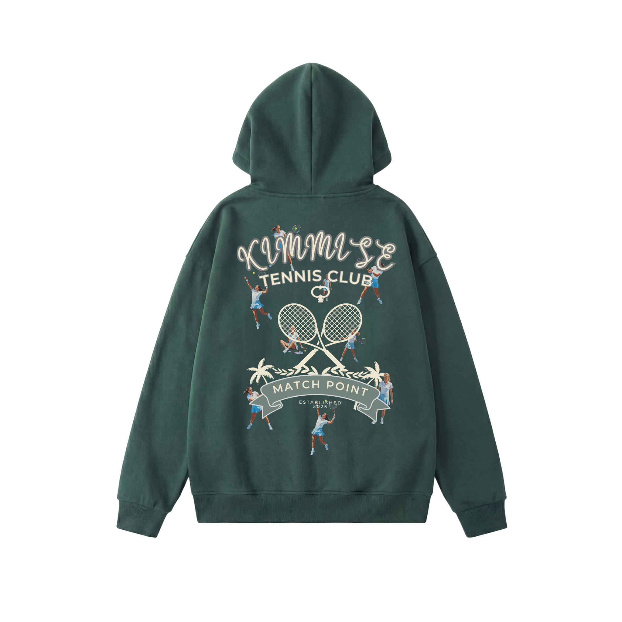 Oversize Match Point Hoodie - Deep Green