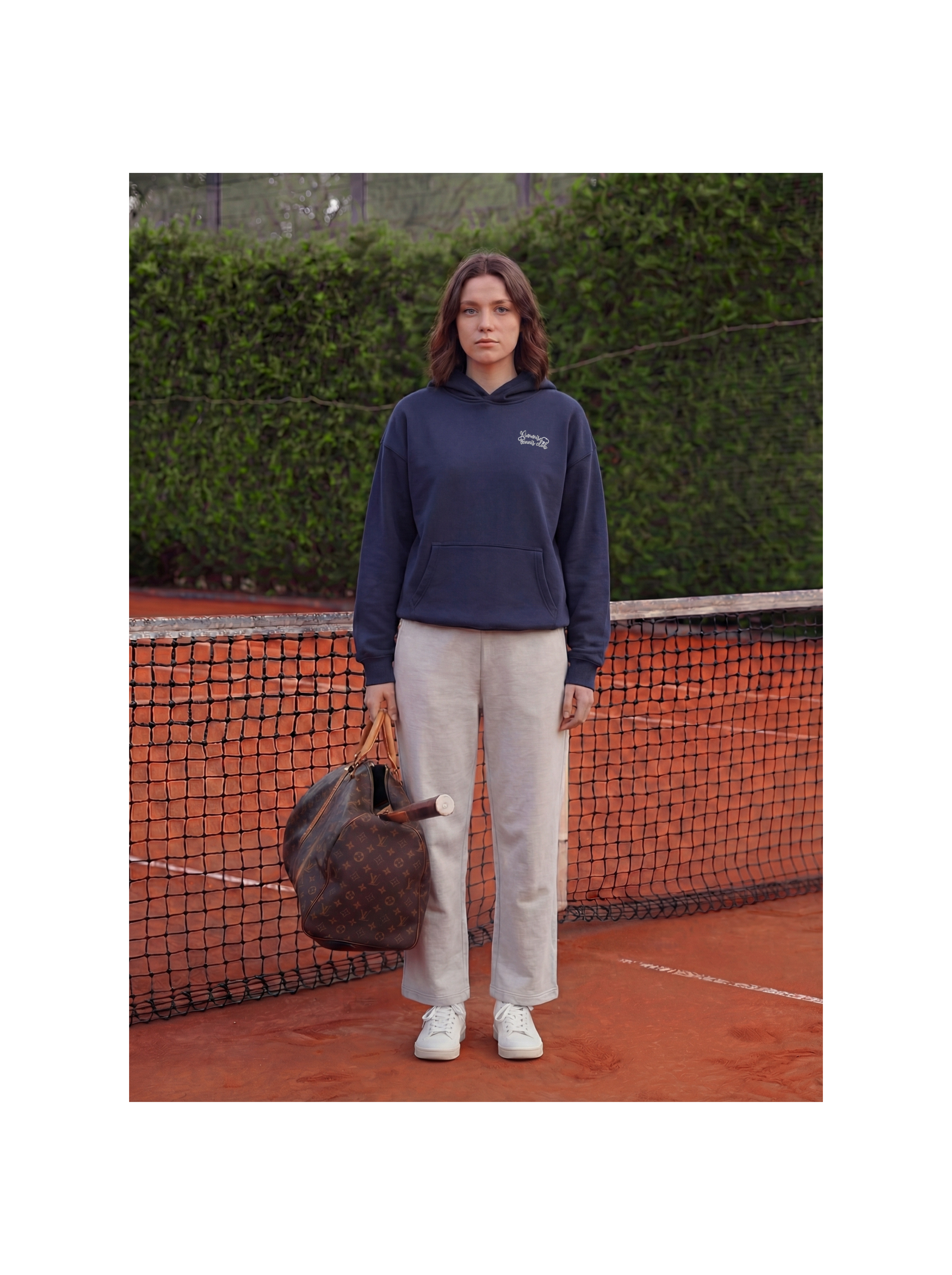 Oversize Match Point Hoodie - Navy