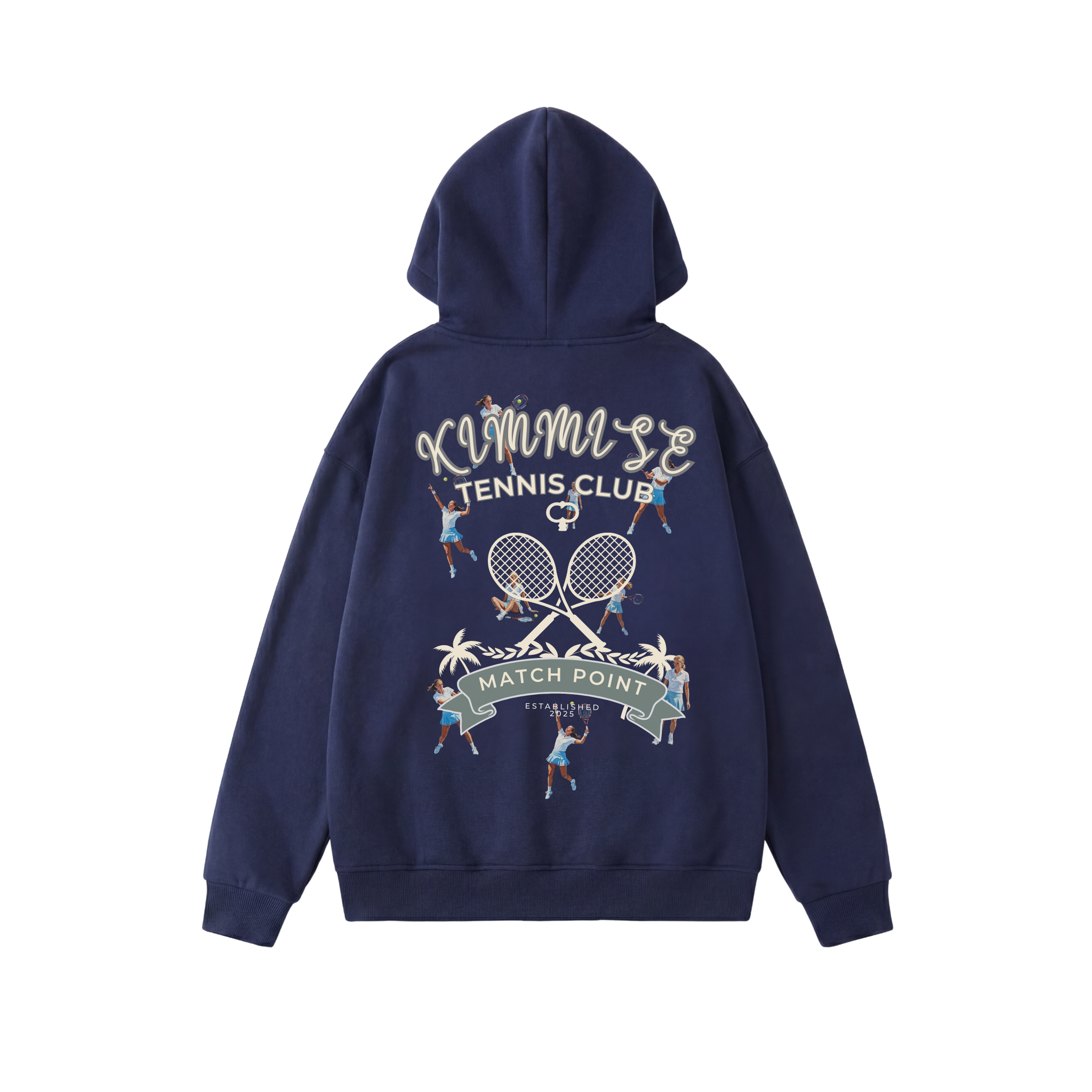 Oversize Match Point Hoodie - Navy