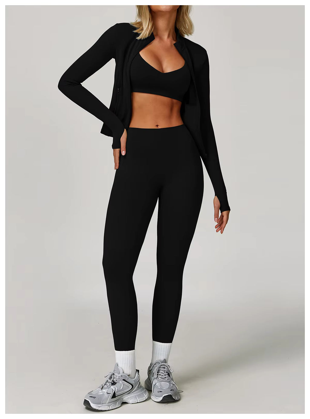 Kimmies Track Suit Set (Jacket, Bra, and Leggings)